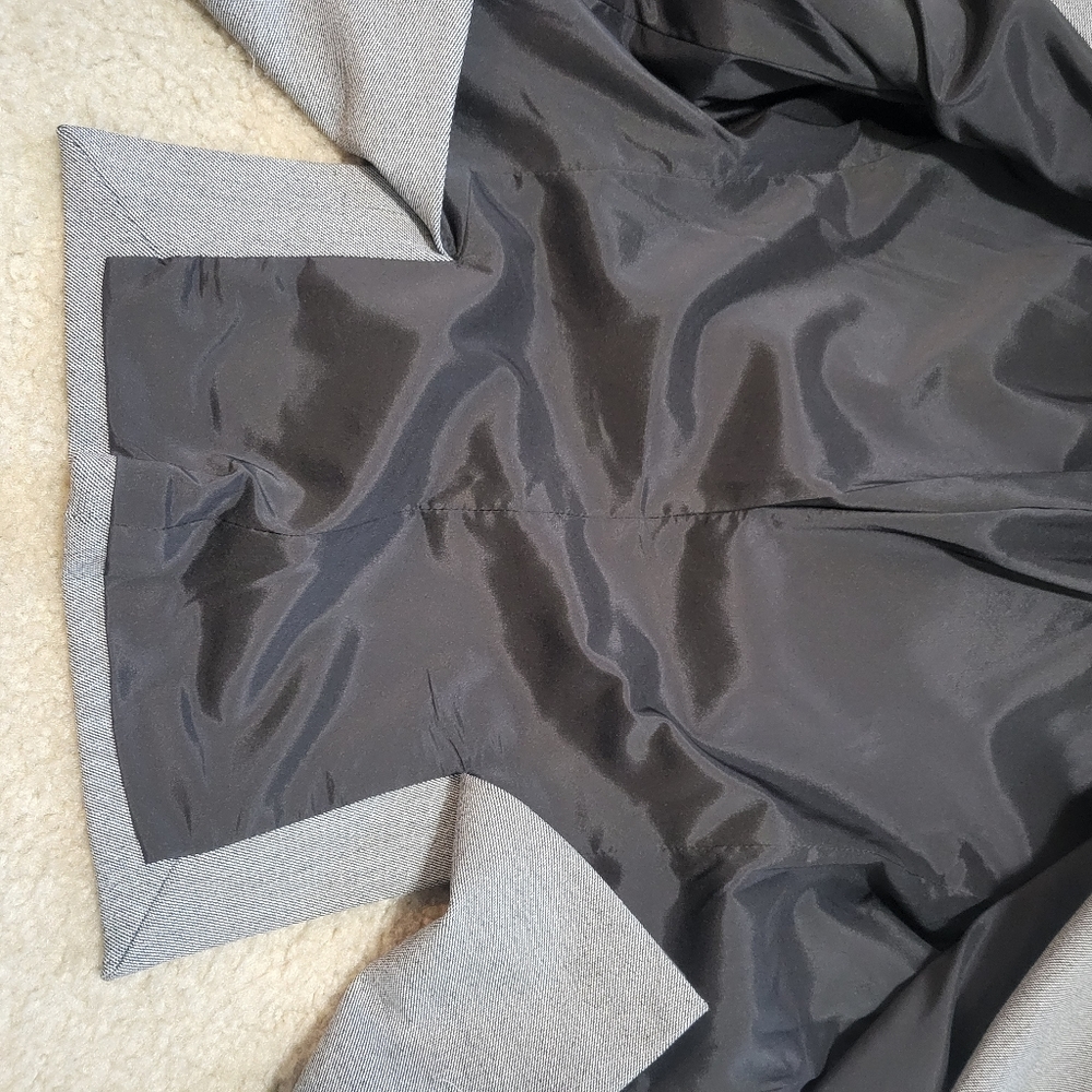 Nwt Express Notch Collar Single Button Gray Black… - image 8